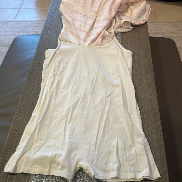 Free People Hot Shot Mini Printed Dress XL red ivory spring stripe NWT - Picture 8 of 9